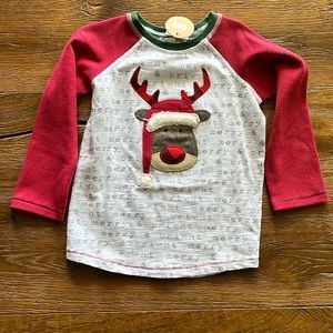 NWT Mudpie Boys Reindeer Shirt!!